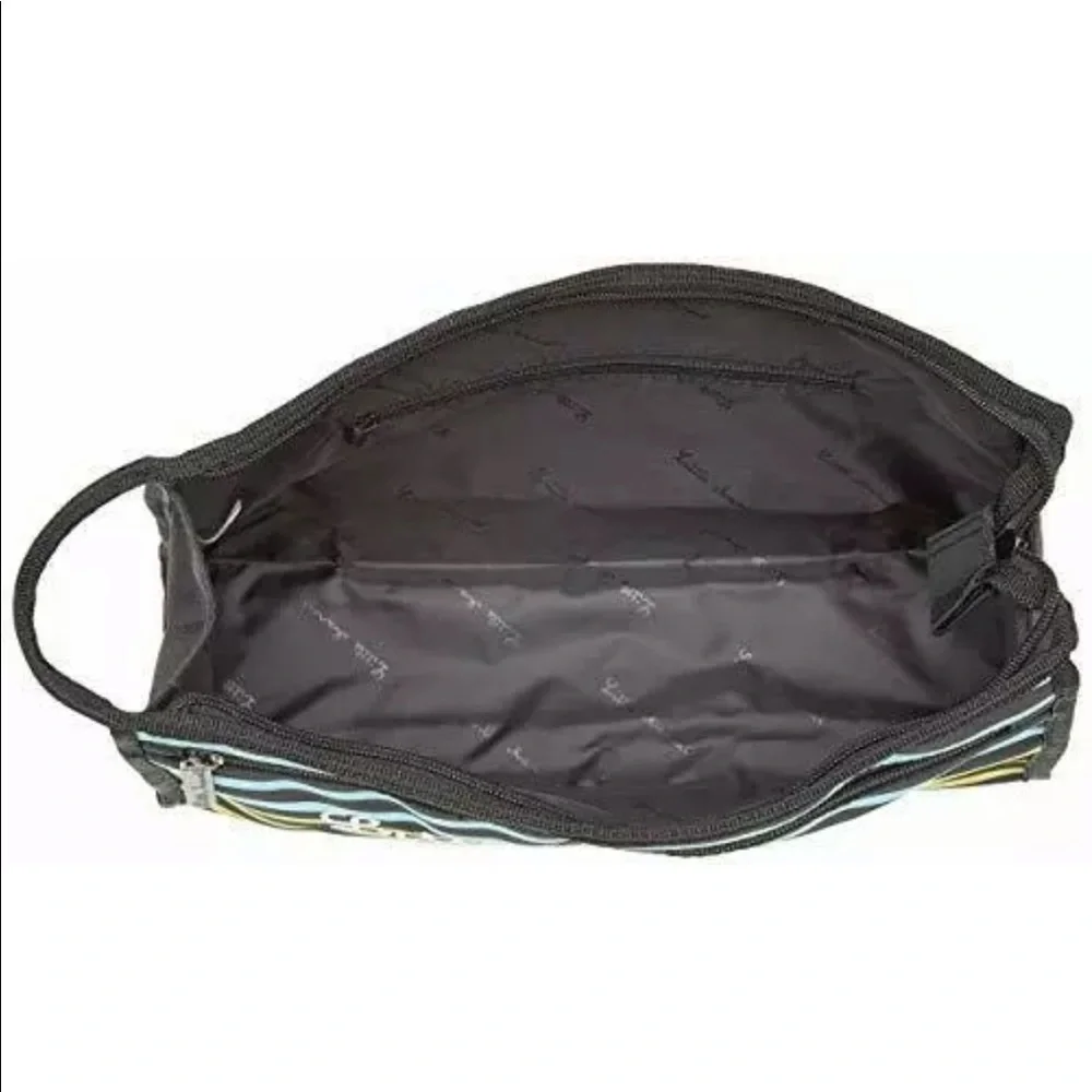 Little Marcel Clutch Black Multicolor Cosmetic Makeup Accessory Travel Bag